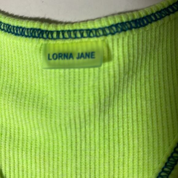 Lorna Jane neon green and blue racerback tank size xs - Picture 4 of 5